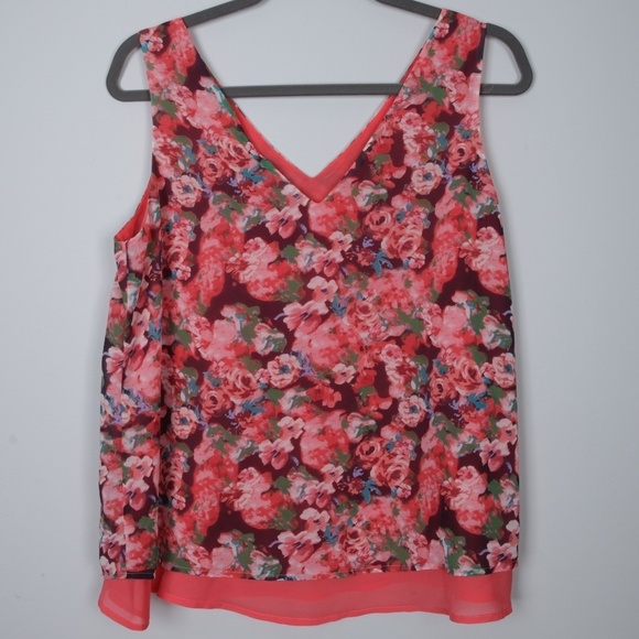 Romeo & Juliet Couture Womens Floral Tank Top Size M Sleeveless Bloomcore Dainty - Picture 2 of 2